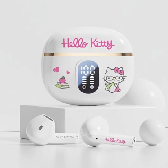 G329 Sanrio Hello Kitty Officially Licensed Wireless Bluetooth Earphones - Picture 1 of 1
